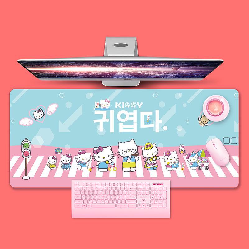 Large Non-Slip Rubber Mouse and Keyboard Mat - Cartoon Gaming Desk Pad