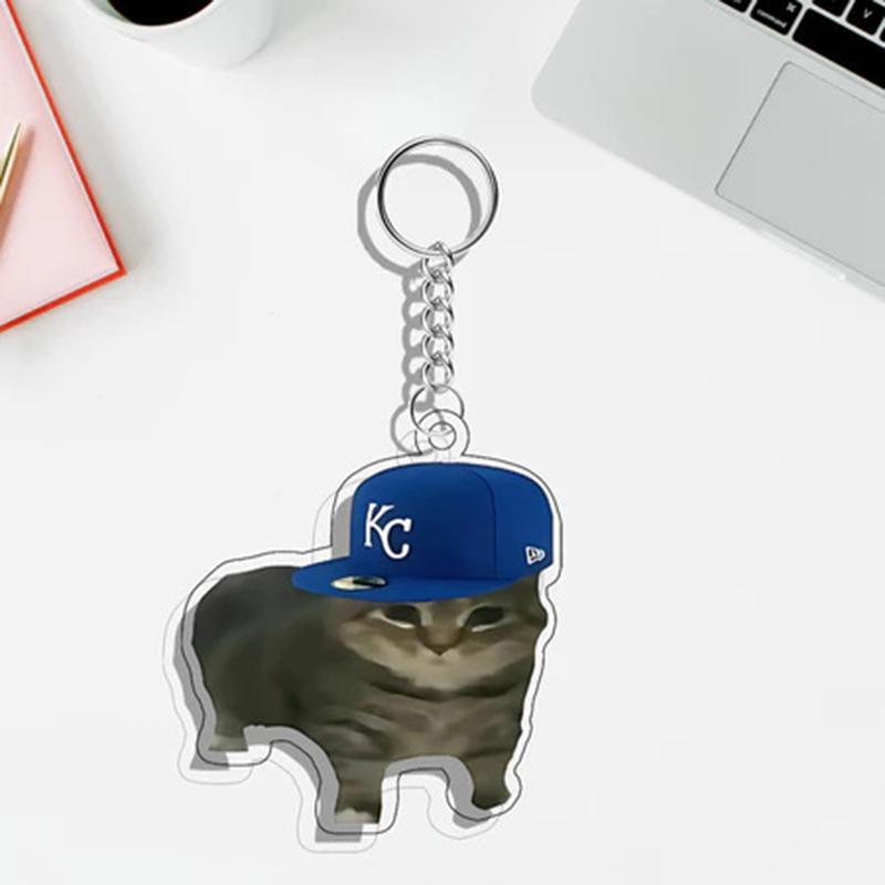 1PC Acrylic Design Keychain Marker Creativity Pendant Fun Party Gift DIY Decoration Cat Keychain Clear