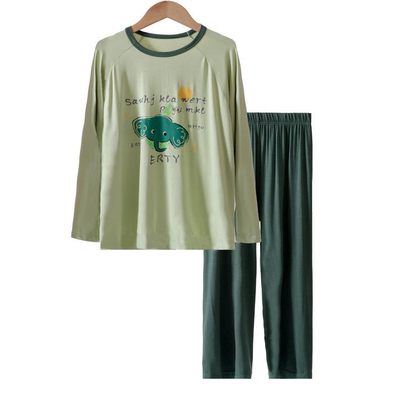 Kids Long Sleeve Cotton Pajamas - Boys & Girls Thin Spring/Summer Set 110cm