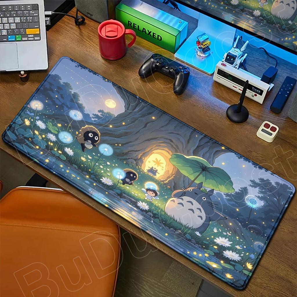 Mouse Pad Office Laptop HD Printing Kawaii Mousepad PC Japan Anime T-totoros Extended Table Mats Gaming Accessories Keyboard Pad