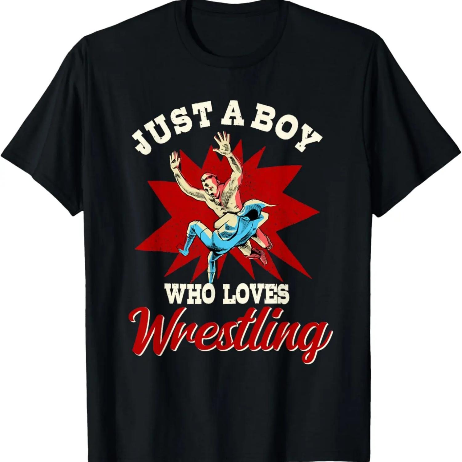 Просто парень, который любит рестлинг Парни борются Борцы Футболка S чёрный