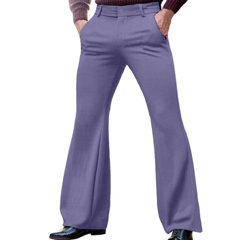 Men's Flared Pants In Multiple Colors - White, Black, Green, Purple, Red, Grey, Khaki, Brown
