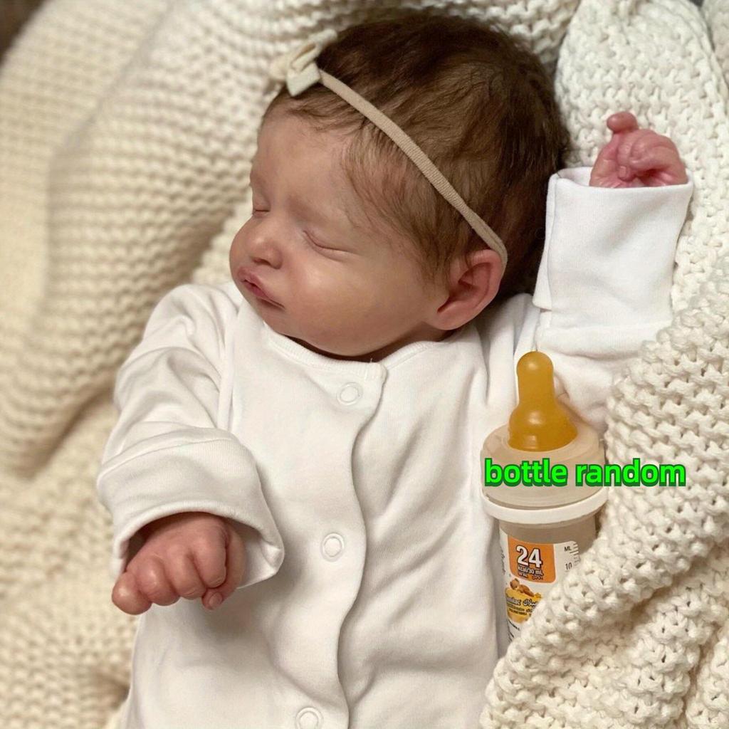 BZDOLL 19inch 48cm Newborn Baby (Cloth Body, Vinyl Limb) Asleep Reborn Baby Doll 3D-paint Skin With Visible Veins Toy