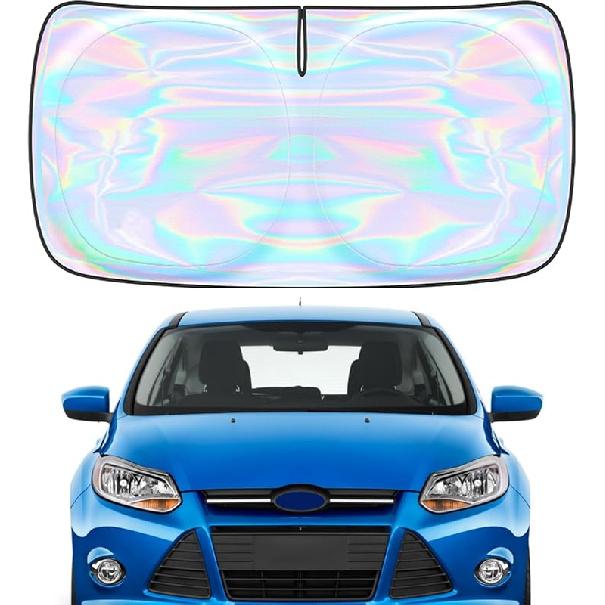 Windshield Sun Shade Cover For Kia Forte -2025 - Sunshade Compatible With Kia Forte Foldable Front Window Sunshade Sun Visor Protector Block UV Rays