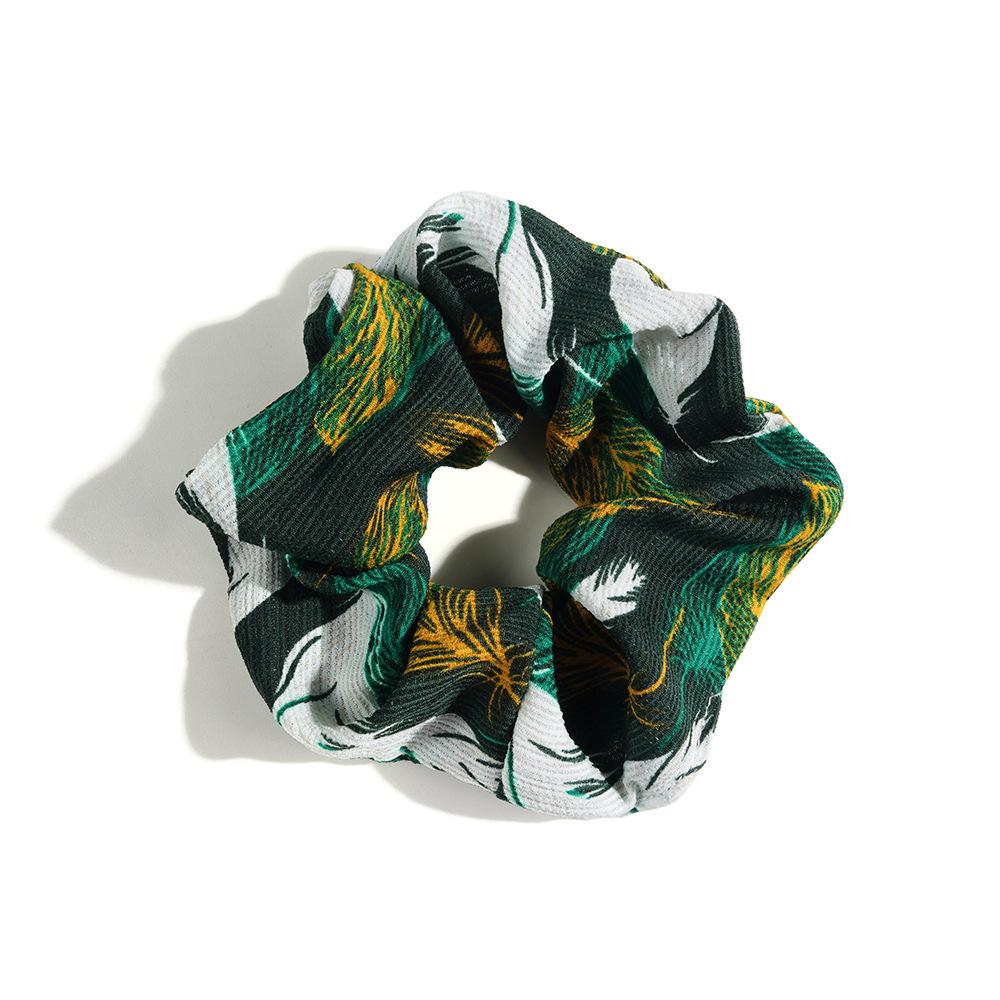 Leopard Print Hair Band Bohemian Large Intestine Band Small Fresh Commuter Rubber Band Flower Print Head Band Head Rope