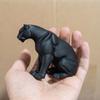 Panther Figurine 3D Printed Black White Wildlife Figure Collectible Animal Sculpture for Home Office Desk Decor