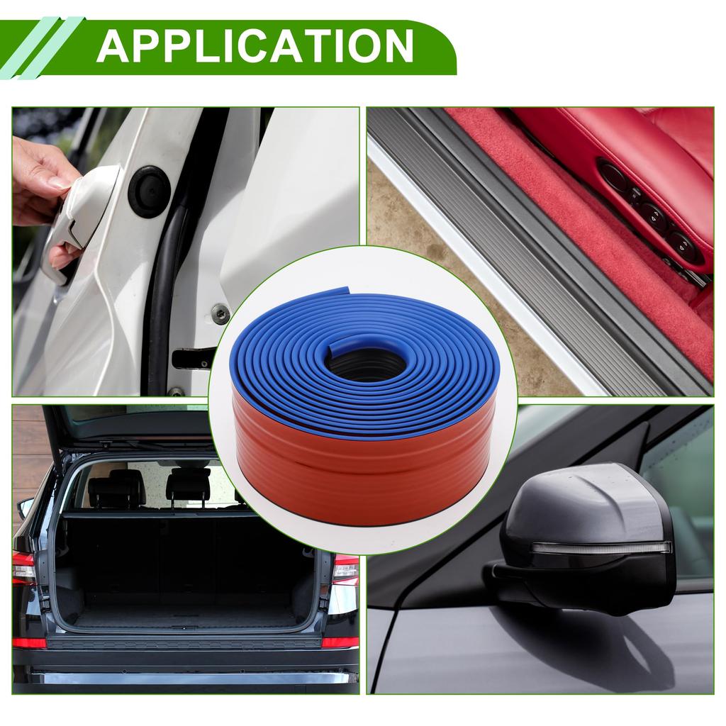 HOPESPANNER Universal X Car Side Skirt Adjustable Side Edge 1 13' 2.54" Protector, Guards, PVC, Piece, Black/Blue