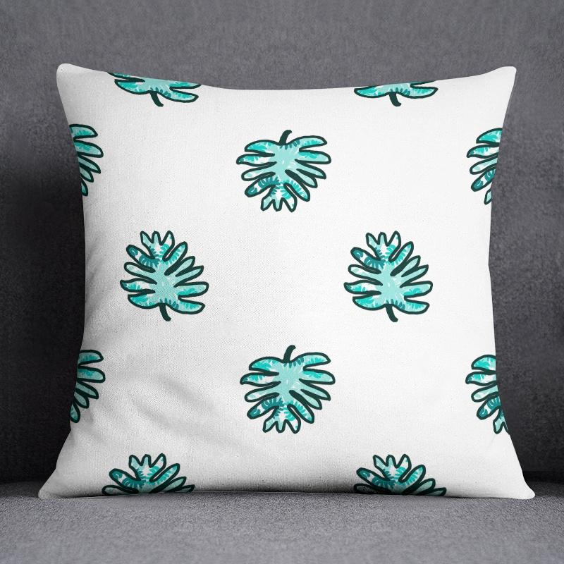 Abstract Summer Fresh Mint Blue Green Pattern Series Pillow  Bedroom Sofa Car Cushion Cover Case (45cm*45cm)