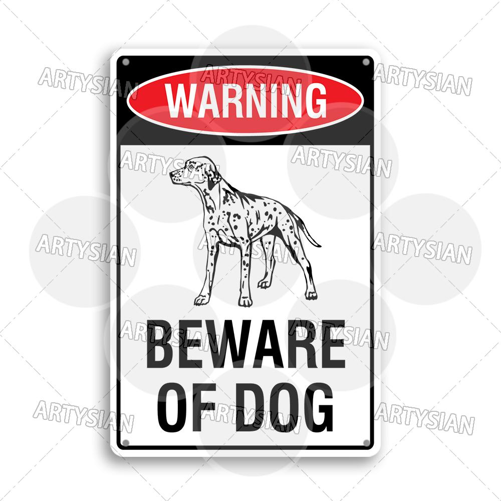 Beware of Dog Metal Sign Rottweiler GSD Golden Beagle Bulldog Pit Bull Poodle Bullmastiff Bloodhound Yorkie Border Collie Schn