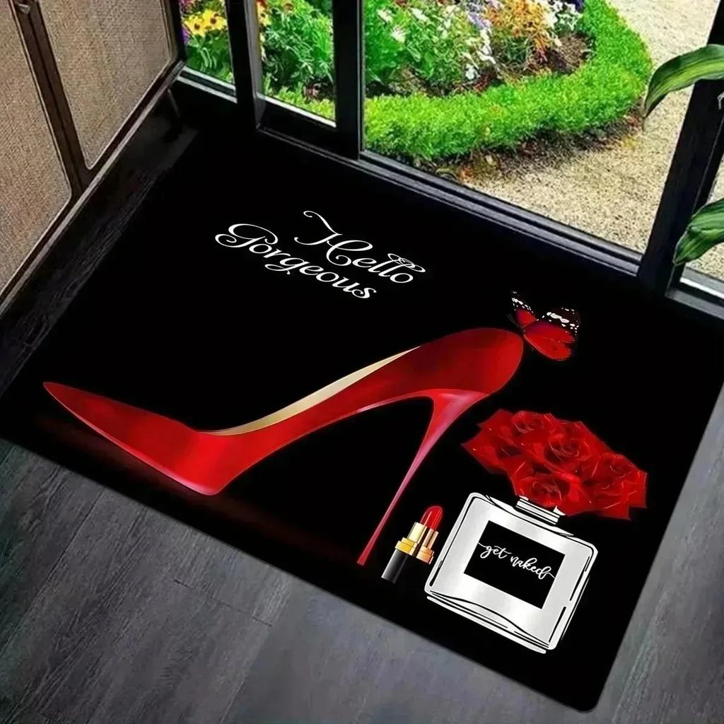 1 ks Vzor Pivoňky Rohožky do dveří Kuchyňské koberce Protiskluzové Pop design Koupelnové koberce Podložka do koupelny Koberec pro domácí dřez Prádelna Dekor