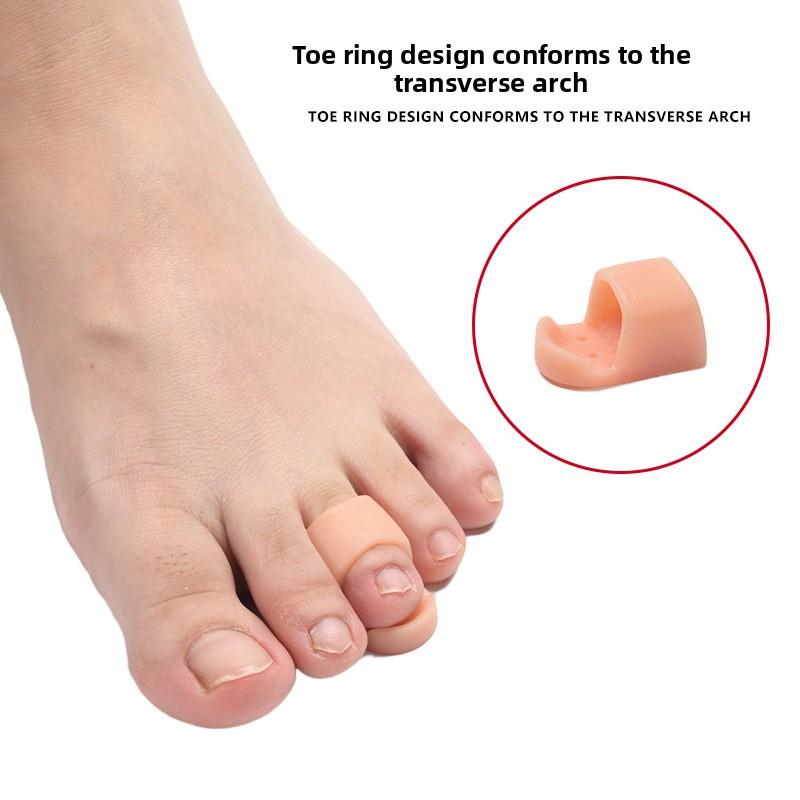 1 Pair Toe separator silicone toe cover toe splitter foot care tool