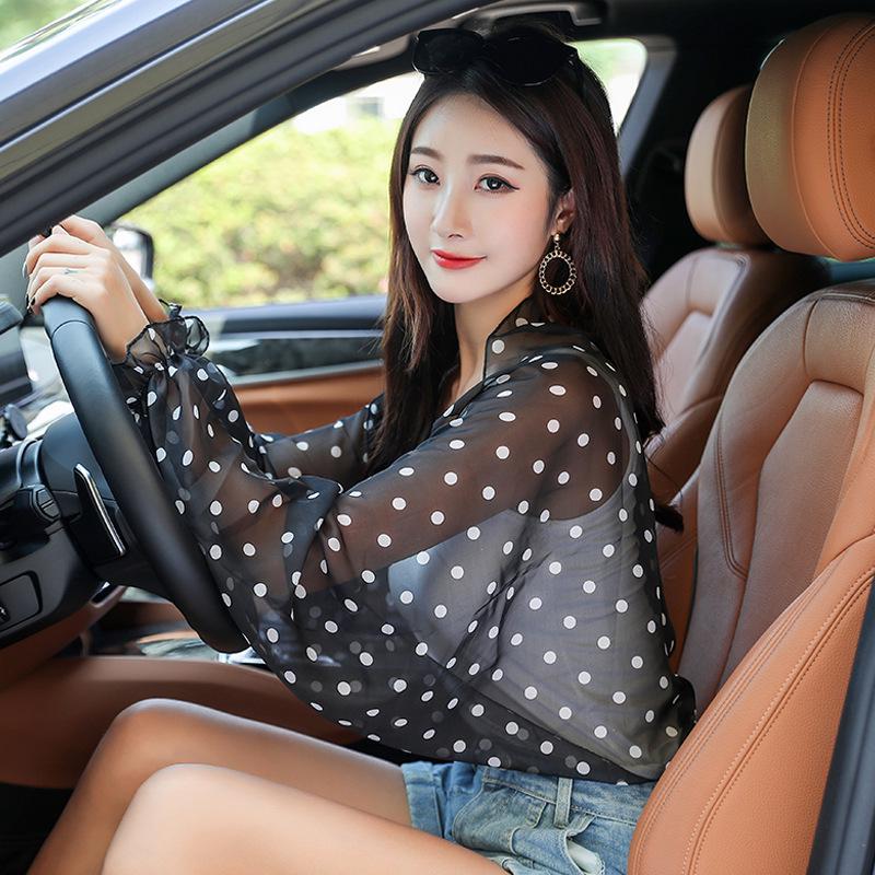 

Женский шифоновый шарф для вождения с длинным рукавом и защитой от УФ-лучей 50x150 cm