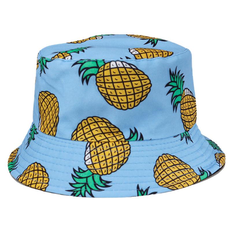 Pineapple Fisherman Hat For Summer Beach Sun Protection Breathable Neck Guard For Men Women