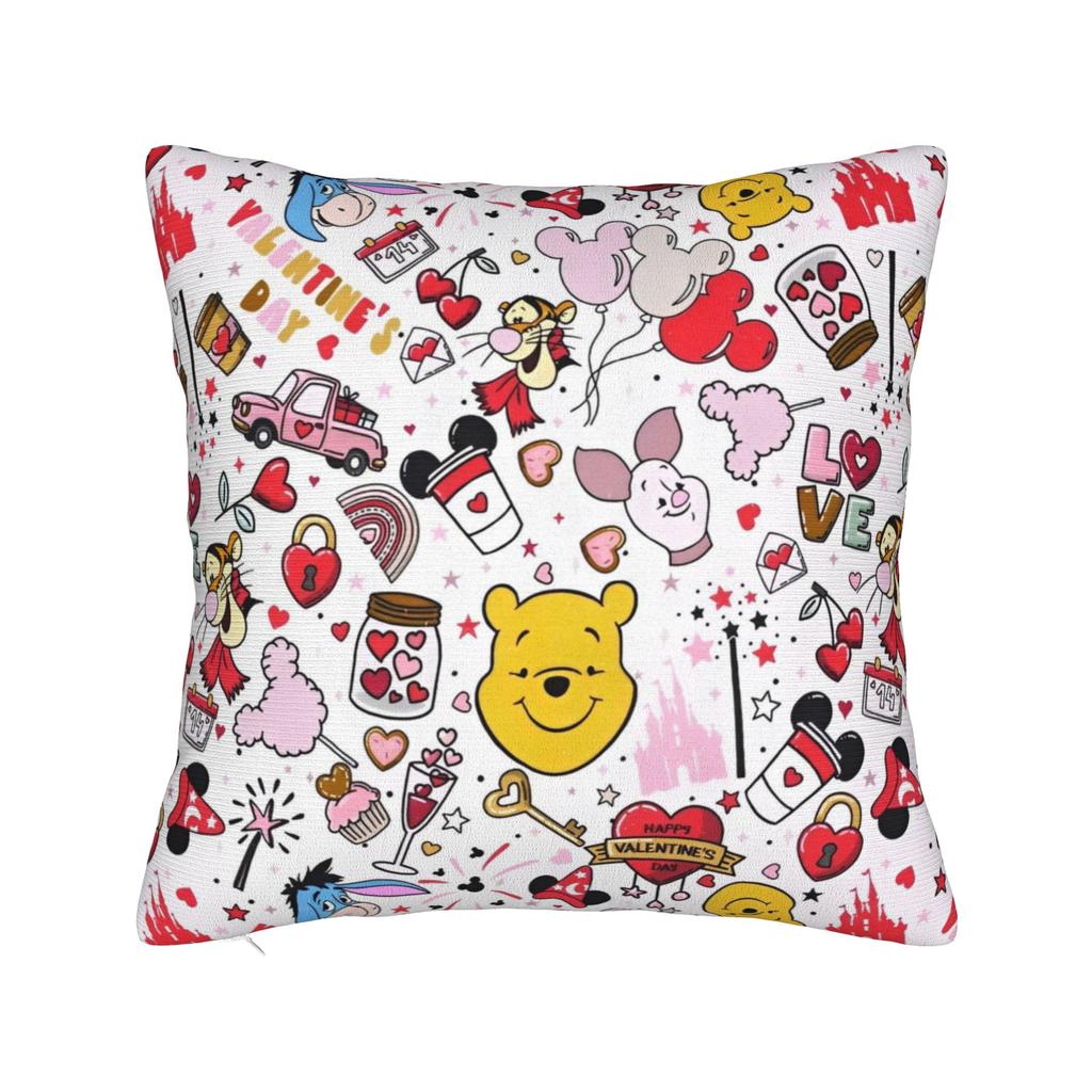 Winnie The Pooh Square Pillowcases Polyester Bed Car Cute Honey And Bee Cushion Case Cool Decor Throw Pillow Case 45*45