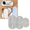 3 Pcs Large Medium Small Oval Trays Epoxy Resin Mold Coaster Ashtray Concrete Flower Pot Silicone Mould DIY Crafts Home Decorations Casting Tools