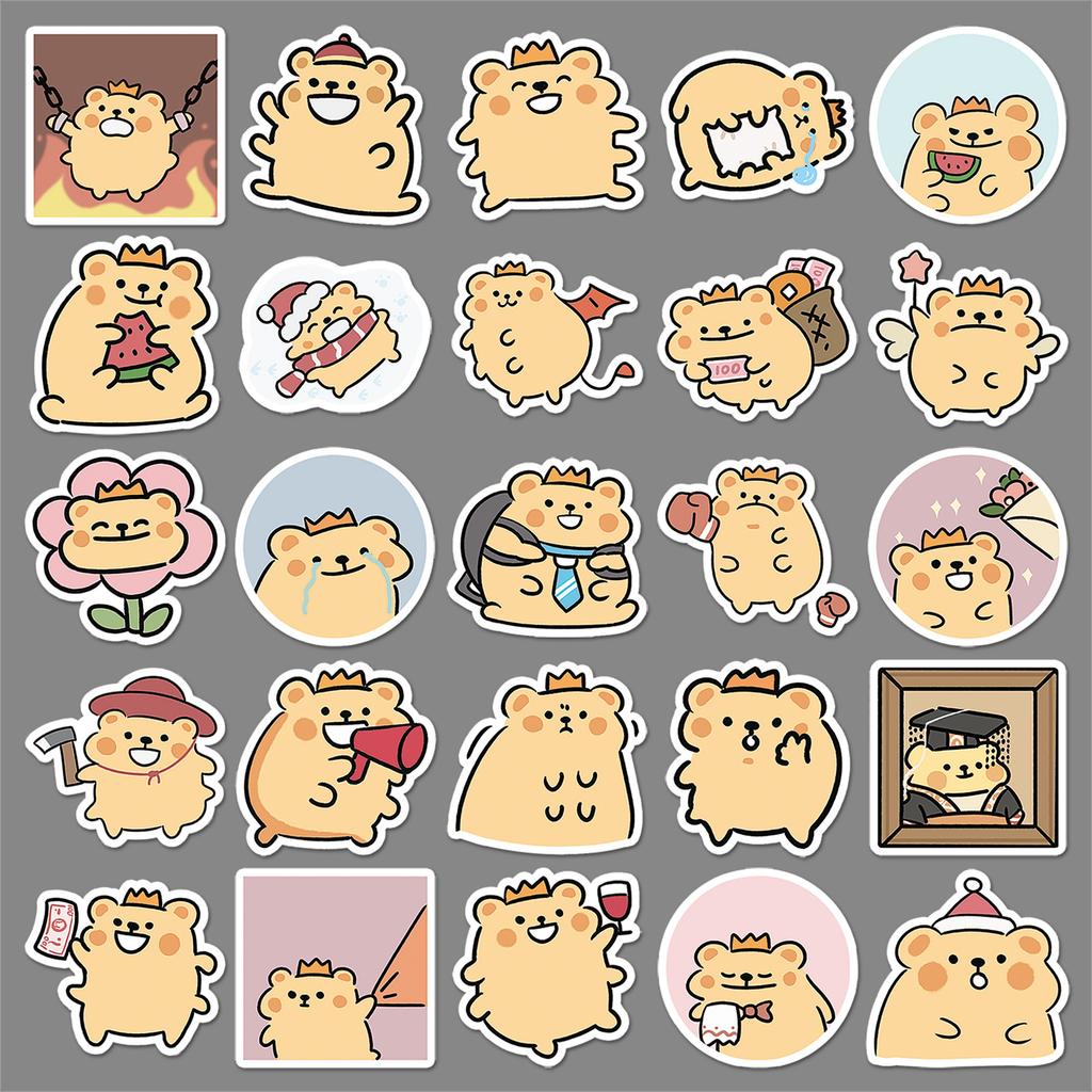 50 Cartoon-Sticker, niedliche Guka-Hand-Account-Kreationen, kreative dekorative Handyhüllen, Wasserbecher, kleine Mochi-Sticker