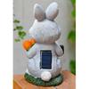 Solar Garden Rabbit Statues Outdoor Bunnies Figurine Decorations for Patios Yard Lawn Ornament Easter Housewarmings Gift