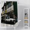 Tenda da doccia Impermeabile Tessuto Poliestere Pittura Colorata Tende da Bagno Iniziale D Casa Bagno Decorazione Tenda Con Gancio
