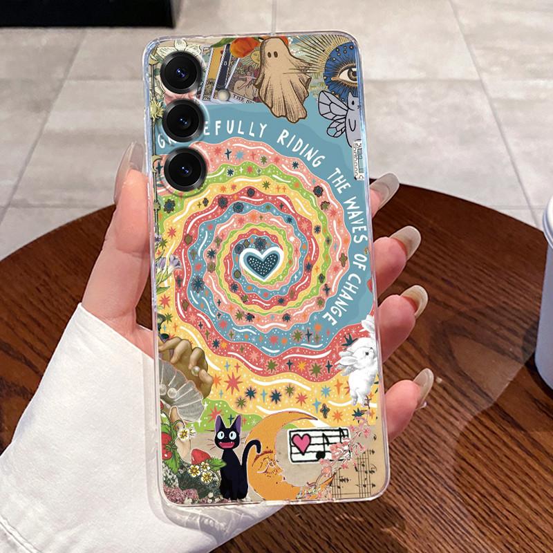 For Samsung Galaxy S25 FE S25 Edge S25 Slim S25+ Cases Clear Soft TPU Back Cover For Samsung S25 Plus Cute Rabbit Cat Phone Case