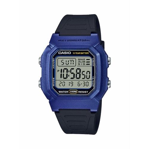 

Мужские цифровые спортивные часы Casio W800HG-9AV, классические, черные/синие