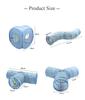 Cat Toys Gray 3-Way Foldable Pet Cat Tunnel Tube Toy Kitten Tunnel Toy with Peep Hole Pet Training Interactive Toy Tunnel Tube