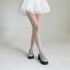 Elegant Lace Floral Hollowed Fishnet Pantyhose for Women's Japanese Aesthetic See Through Mesh Tights Stockings Hosiery