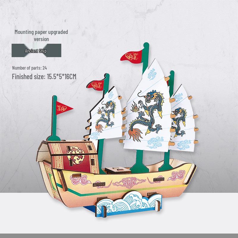 3D Holzpuzzle Modellspielzeug für Kinder ab 6 Jahren - Handgefertigtes Lernspielzeug