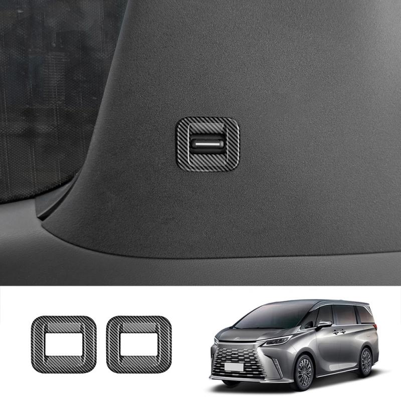 L/ RHD For Lexus LM350H LM500H 2024 2025 ABS Third row curtain control switch Decorative Frame cover Interior Accessories