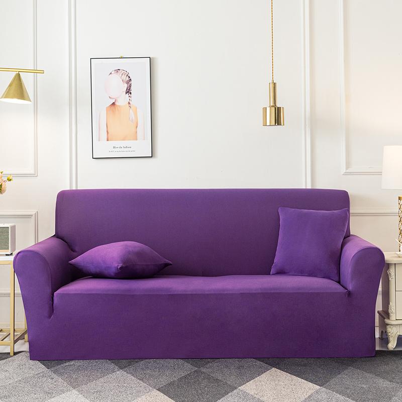 Einfarbige Sofabezüge für Wohnzimmer Elastischer Stretch Stuhlbezug Couchbezug 1/2/3/4 Sitzer Eck-L-Form Sofa Benötigt 2 Stück kaufen