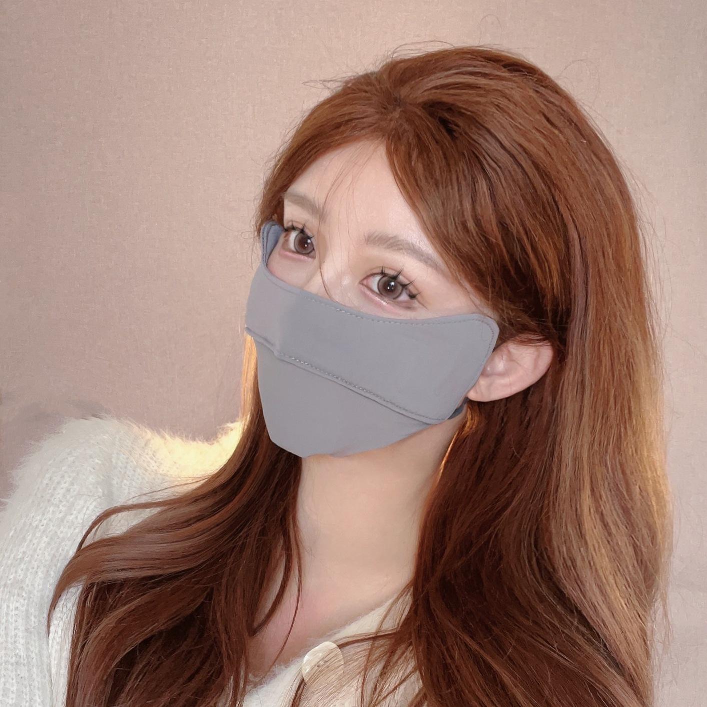 

Зимняя маска Женская горнолыжная маска Тепловая полумаска Ветрозащитная маска для сноуборда и велоспорта Защита от ультрафиолета Спортивные маски для катания на лыжах Утолщенная ветрозащитная маска светло-серый