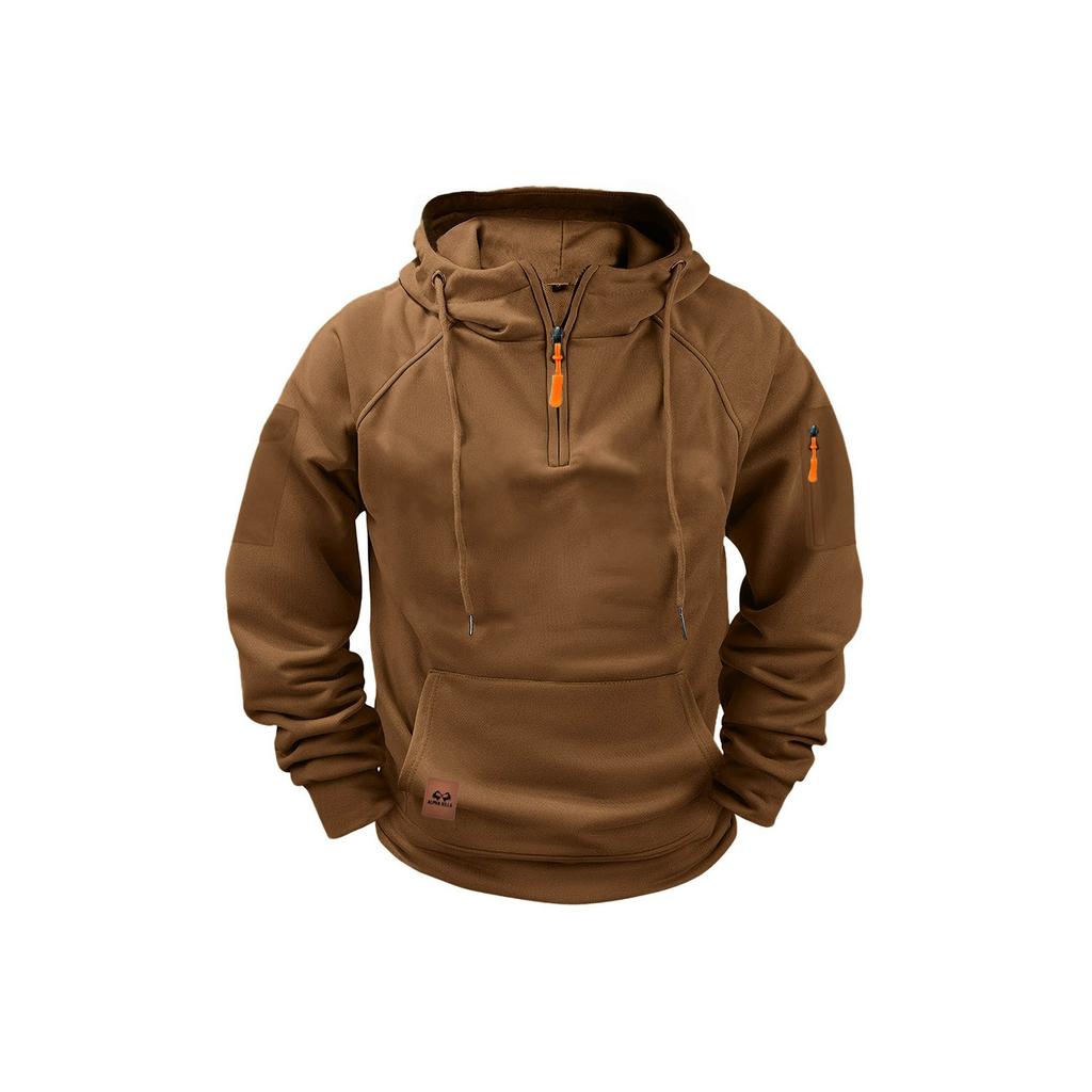 Spring and Autumn Men's Sweater Hoodie Zipper Multi-pocket Pullover Sports Casual Sweater