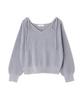 Proportion Body Dressing Blue Sweater with Shoulder Ribbons Women's Lamé