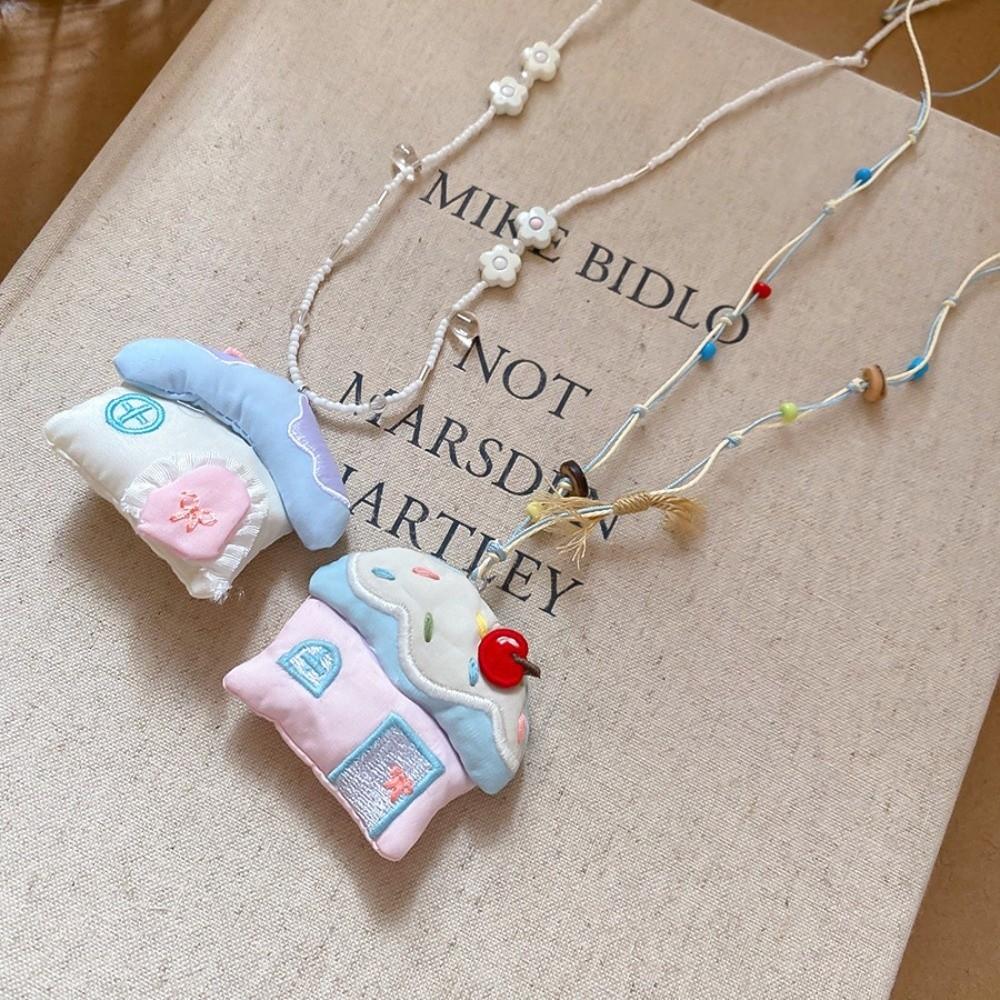 Flower Korean Beaded Necklace Jewelry Clavicle Necklace Pink Blue Bohemian Choker  Women
