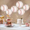 Unique and Colorful Baseball Paper Lampshade for Sport Party Decor Baseball Hanging Lampshade for Decoration