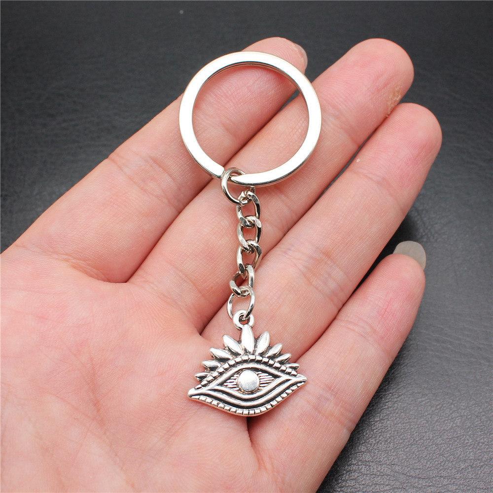 28mm Key Ring Hamsa Hand Eye Of Horus Wedding Jewelry Findings QY025