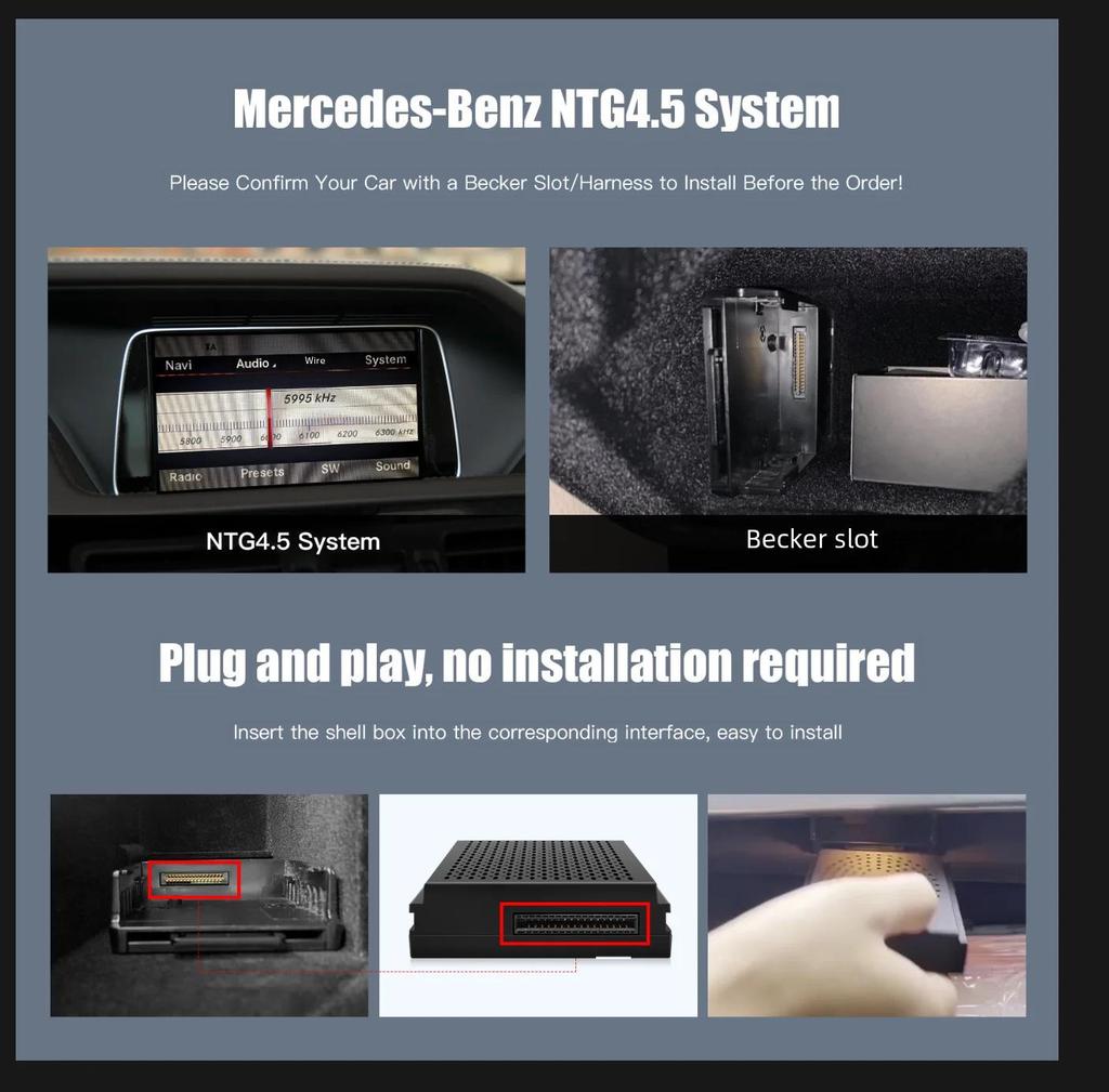 Mercedes-Benz Becker Plug-and-Play Apple CarPlay Module for NTG4.5 System