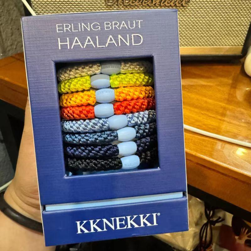 Genuine Kknekki Limited Edition Erling Haaland Signature Hair Ties 8-Piece Gift Box Fashionable Peripheral Hair Cords As Gifts