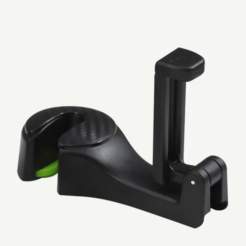 Multifunctional Car Seat Back Hook Double Head Phone Hanger Headrest Hanging Bag Storage Hanger Car Interior Accessories