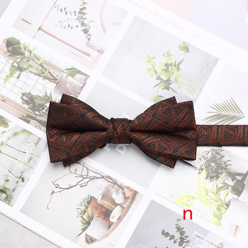 Men'S Wedding Dress Bow Tie Wedding Dress Shooting Chinese Personality Burgundy Bow Tie Double Bow Tie