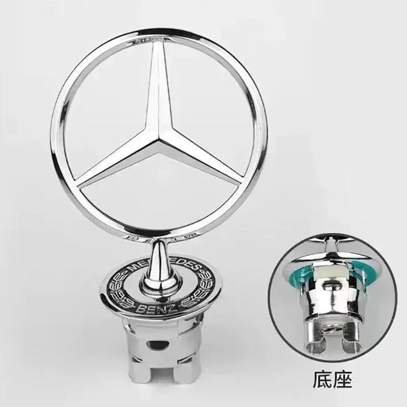 GCTO3 Zinc Alloy Car Front Hood Emblem Bonnet Label Badge Decal For Mercedes Benz C E S Class W204 W205 W212 W213 W211 W220 W222 W223