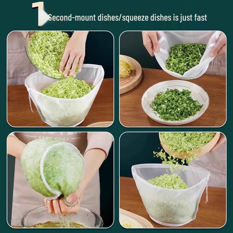 Dumpling & Vegetable Filling Squeezing Mesh Bags - 10-Piece Set