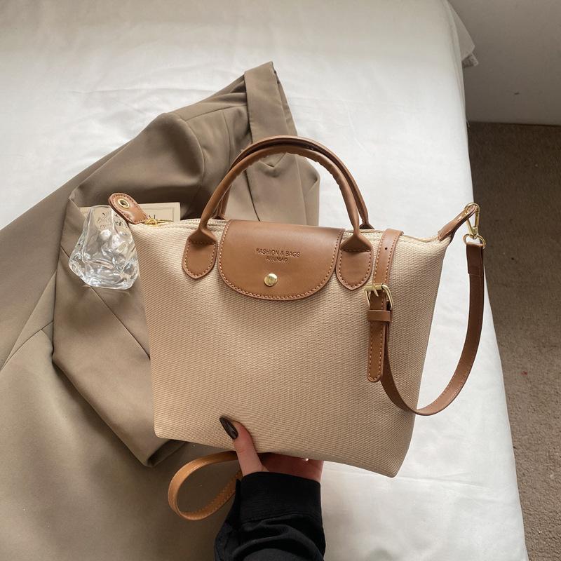 Popular niche contrasting color bag women's new high-end versatile messenger bag commuter handbag