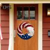 Independence Day Patriotic Eagle Wreath Red White Blue Wooden Bird Indoor Outdoor Front Door Wall Hanging Garland Pendant 4th of July Festival