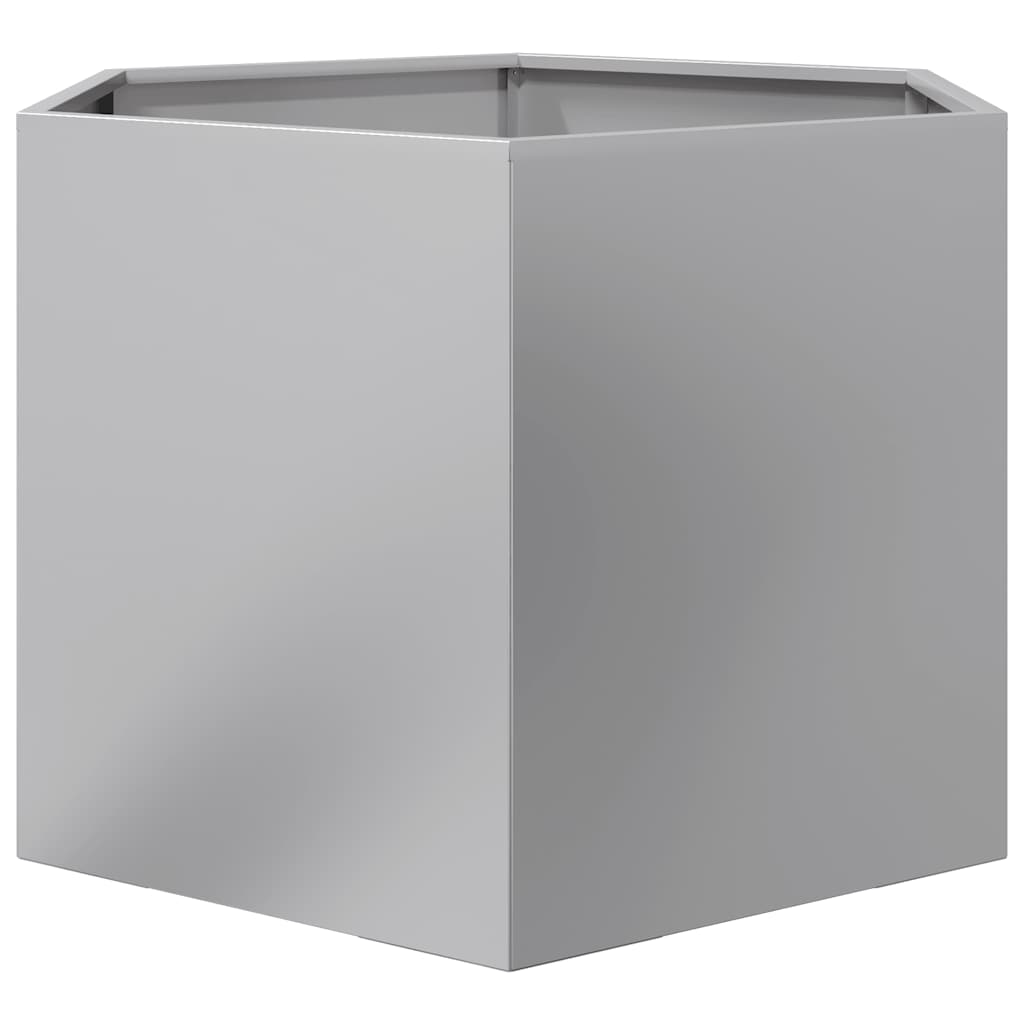 Vidaxl Garden Planter, Hexagonal, 69X60X45 Cm, Galvanized Steel