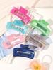 2 Pcs Marble Hair Claw Clips for Thick Hair,White Banana Hair Clips, Ripple Jaw Clips Strong Hold for Women