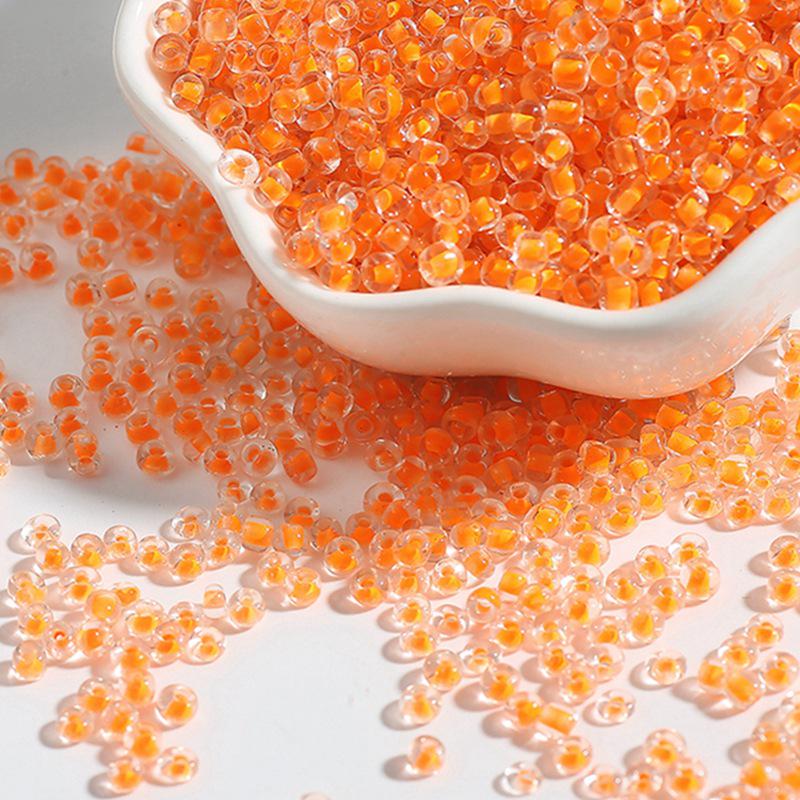 Transparente irisierende DIY Perlenzubehör: Gefärbte Kern Reisglas Rocailles für Kreuzstich