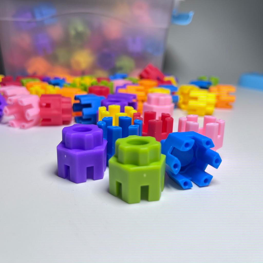 Hexagonal Building Blocks Large Particles Building Blocks Toys Assembling Splicing  And Creative Building Blocks In Six Dimensio