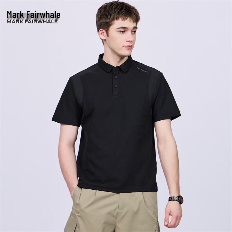 Men s Spliced Design Polo Shirt XXL