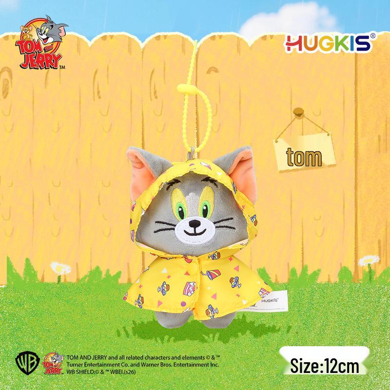 Tom and Jerry Cat & Mouse Plush Toys: Keychain Charms & Pendant Gift for Kids