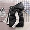Kids' Hooded Wash-Free Down Vest for Fall/Winter, Unisex Outerwear Gilet, Medium To Large Sizes